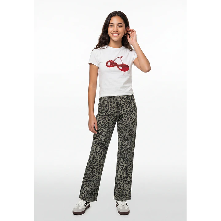 Pantalón Animal Print Flare Lola Café 3