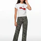 Pantalón Animal Print Flare Lola Café - Miniatura 3