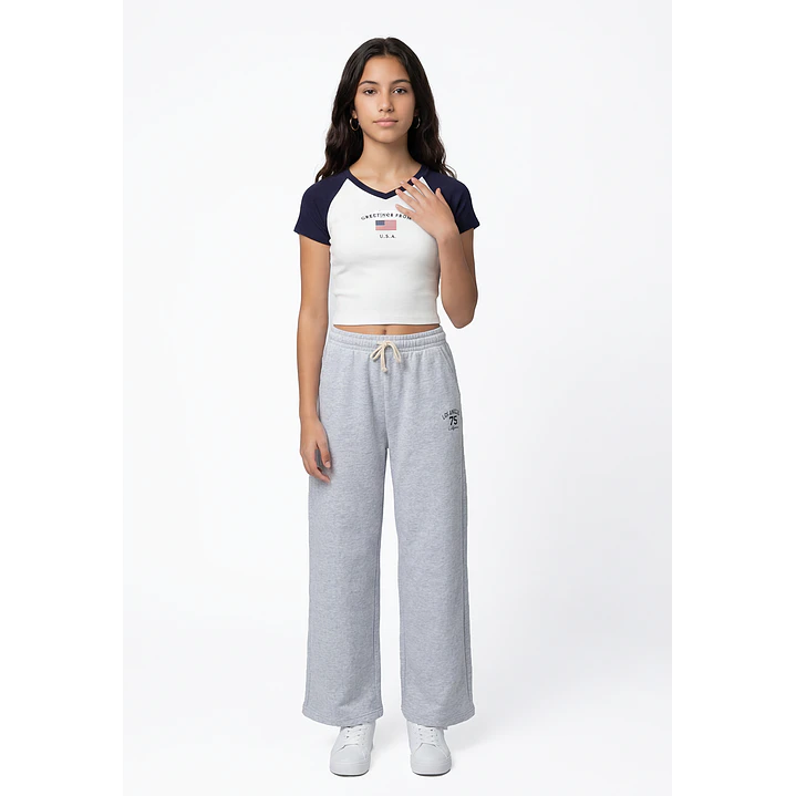 Buzo Numero Wide Leg Lola Gris 4