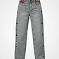 Jeans Tachas Baggy Lola Gris - Miniatura 1