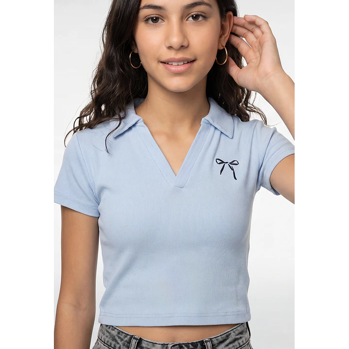 Polera Coquette Lola Celeste 2