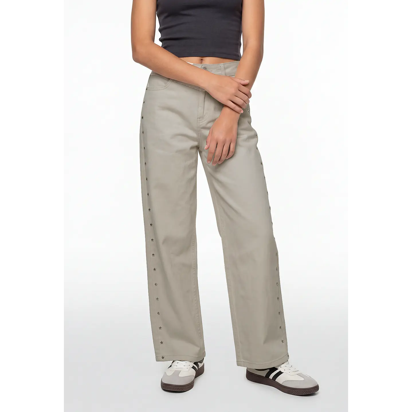 Pantalón Tachas Lola Crudo 1