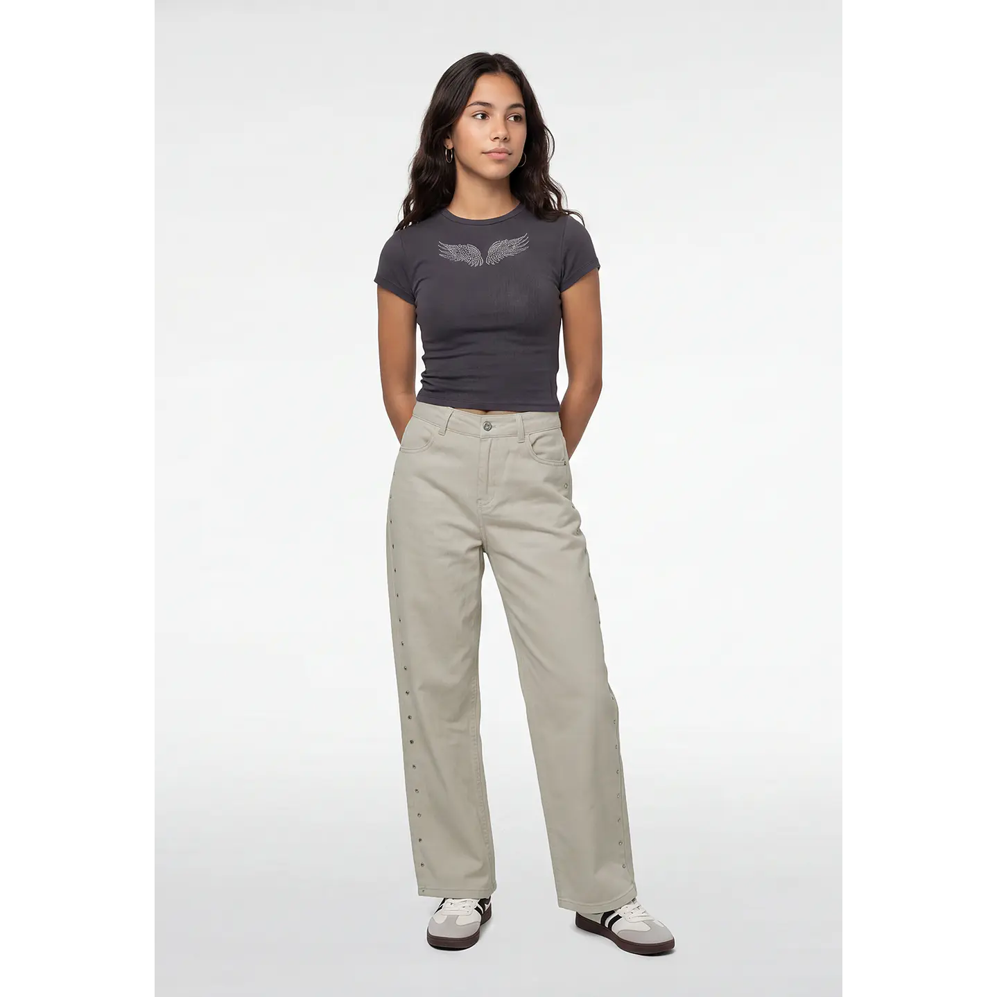 Pantalón Tachas Lola Crudo 3