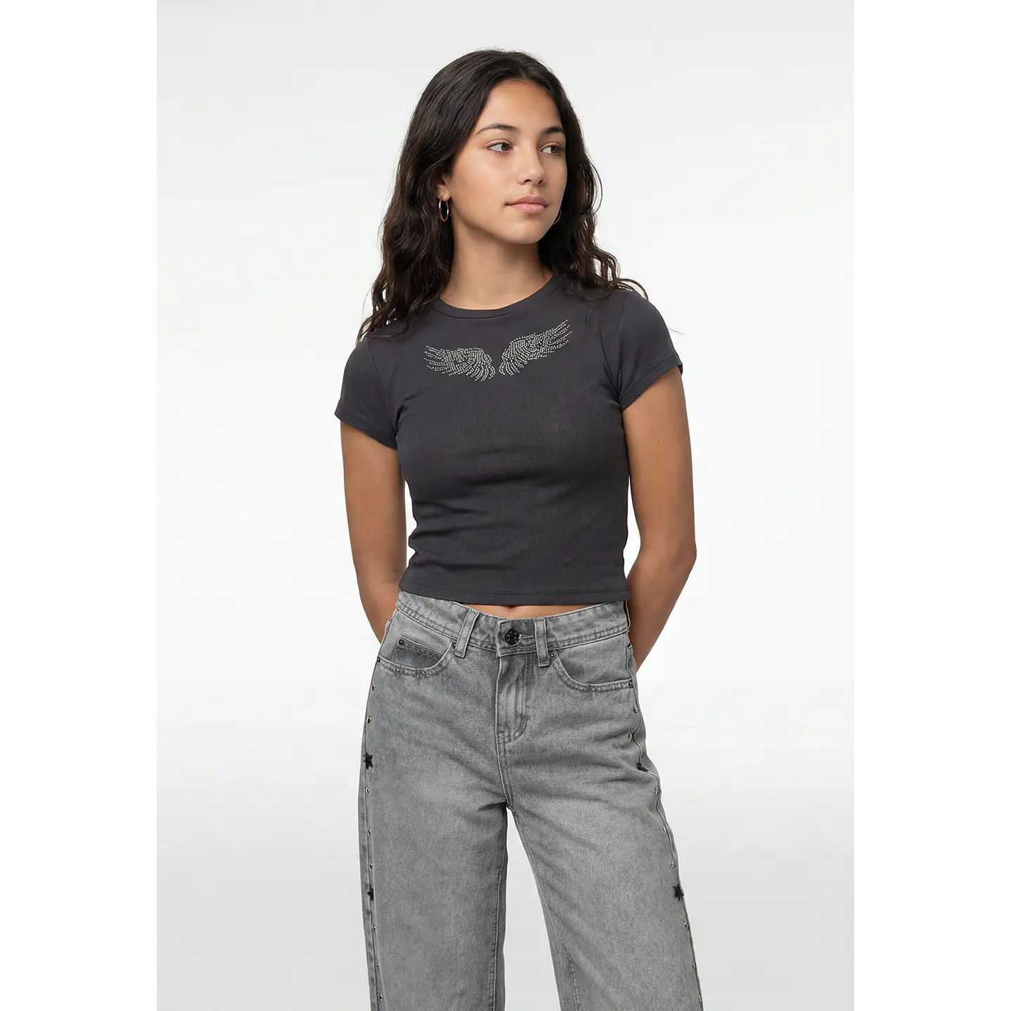 Polera Tachas Lola Gris 1
