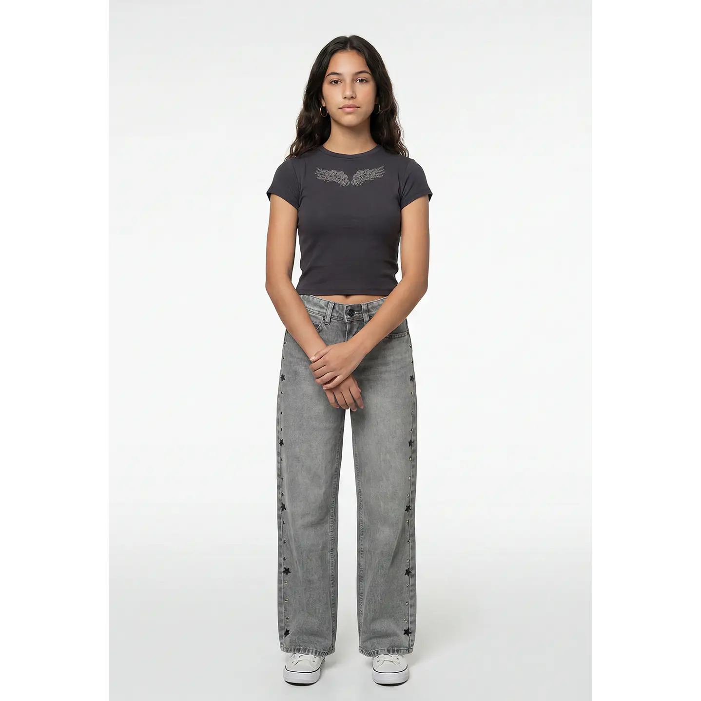 Polera Tachas Lola Gris 4