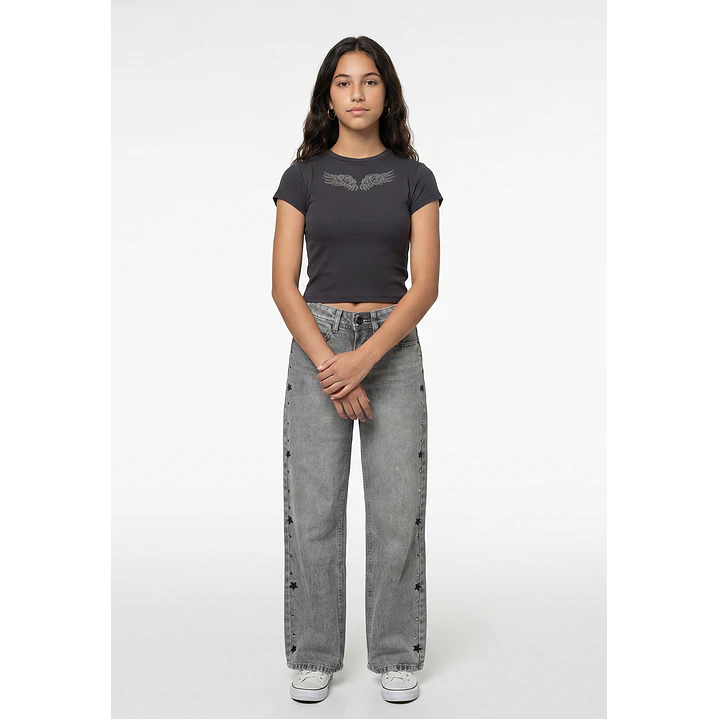 Polera Tachas Lola Gris 4