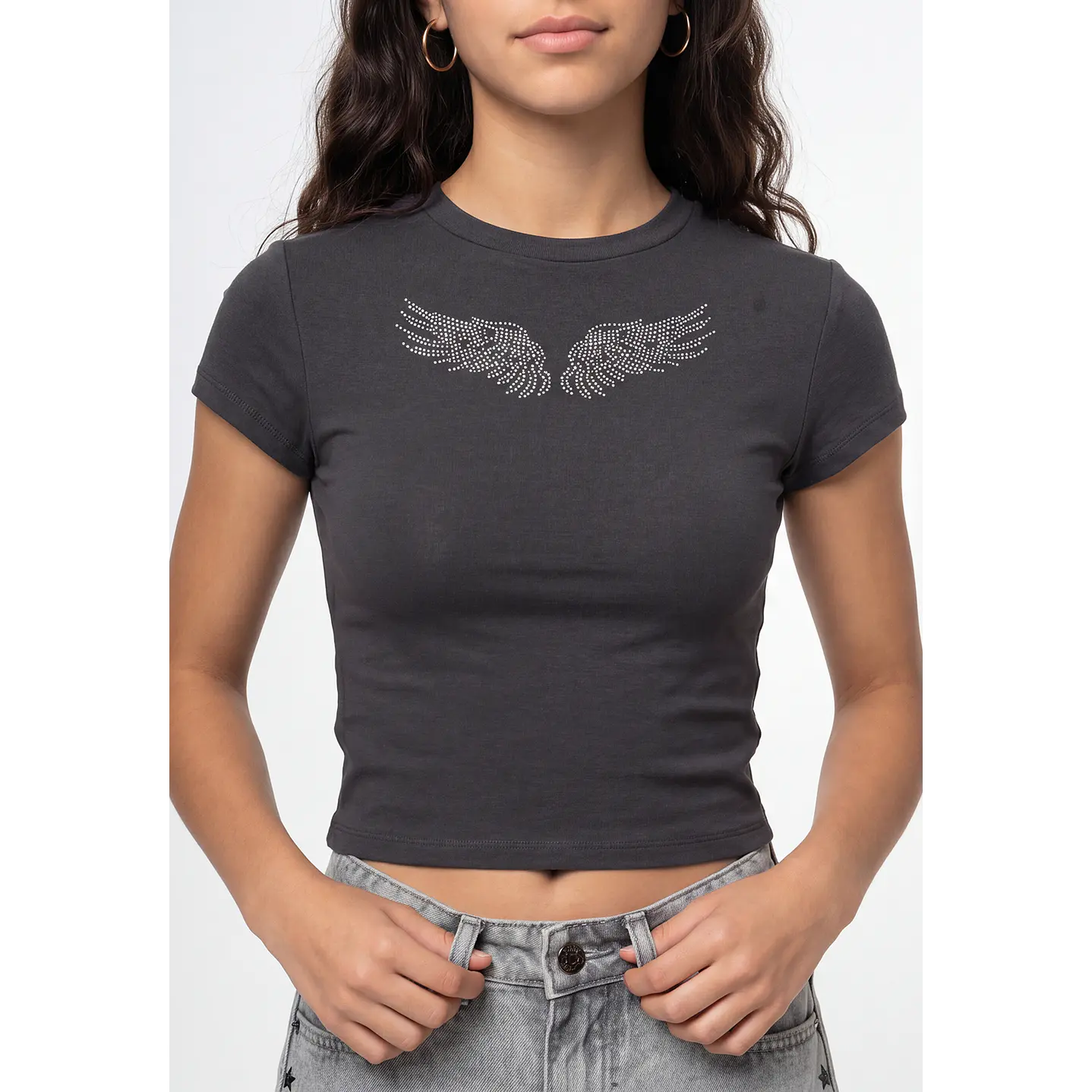 Polera Tachas Lola Gris 2