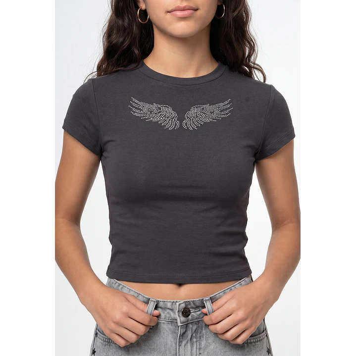 Polera Tachas Lola Gris 2