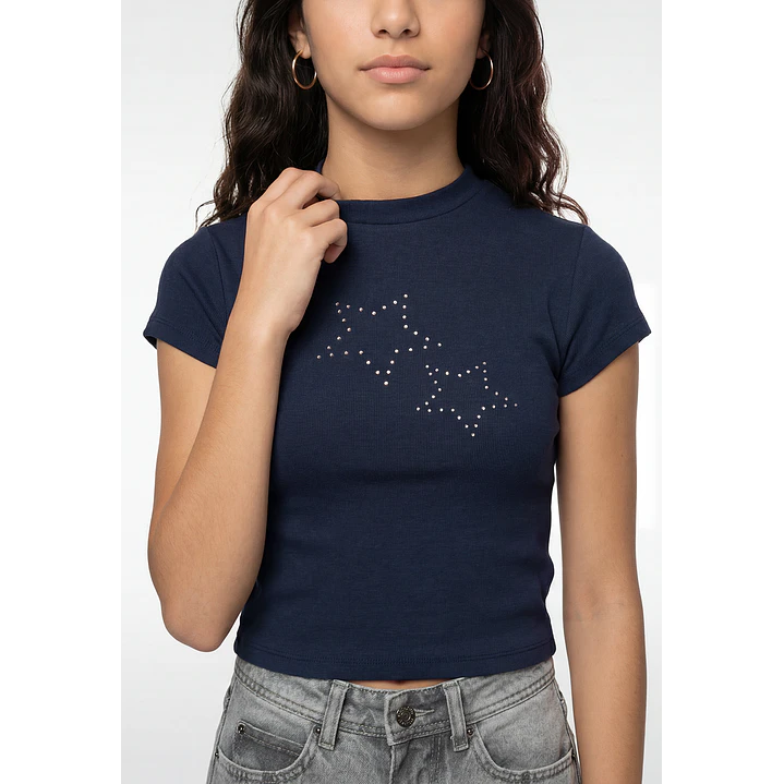 Polera Tachas Lola Azul 2