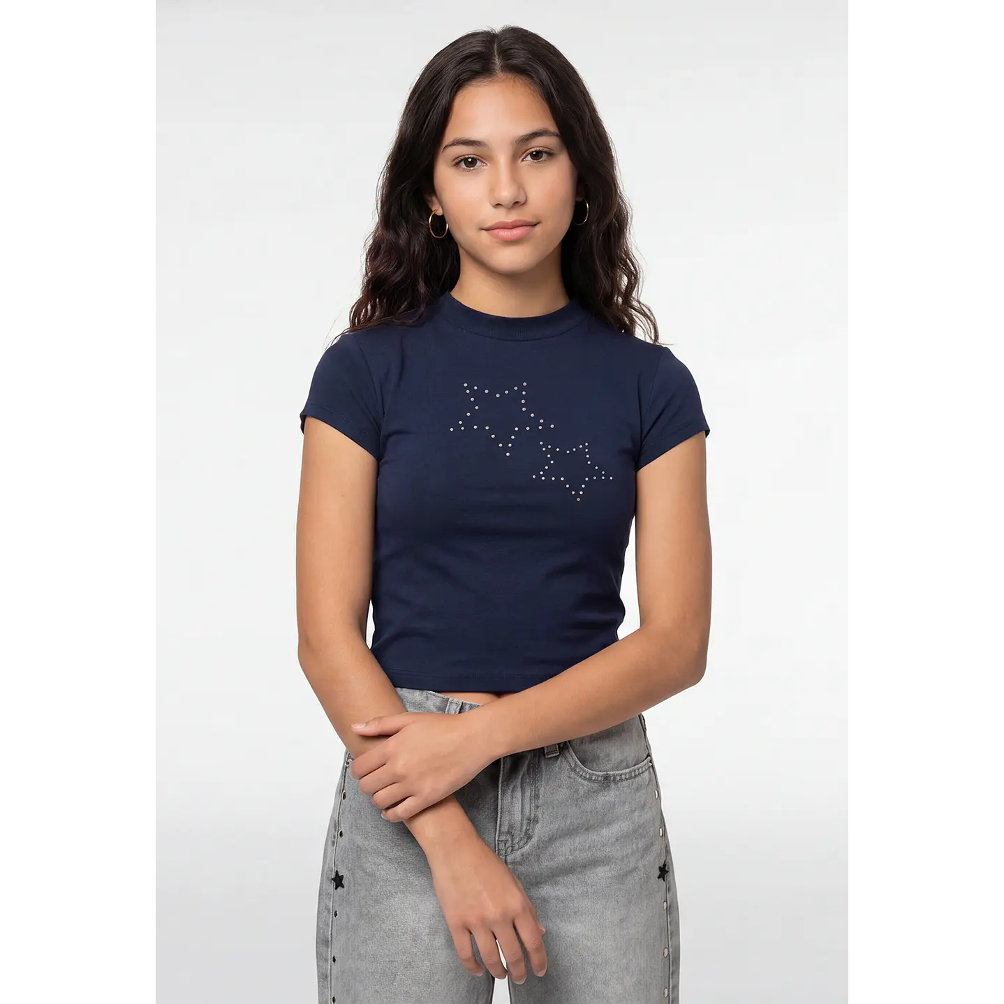 Polera Tachas Lola Azul 1