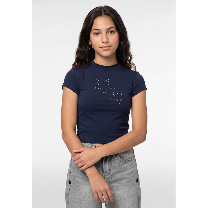 Polera Tachas Lola Azul 1