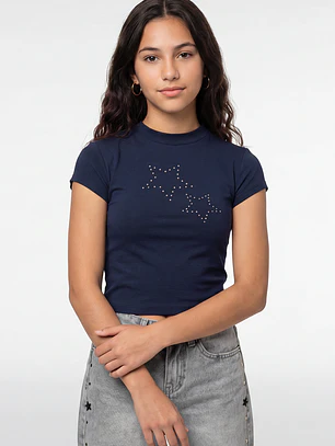 Polera Tachas Lola Azul