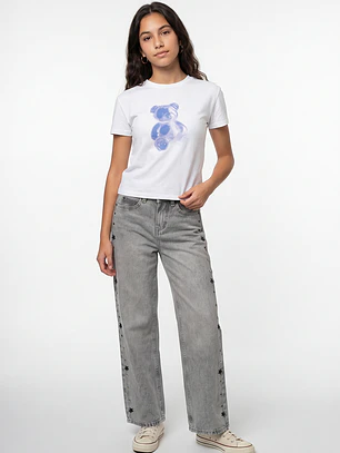 Polera Oso Lola Blanco