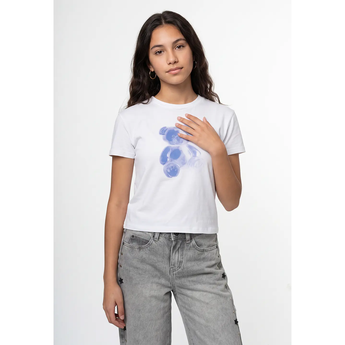Polera Oso Lola Blanco 1
