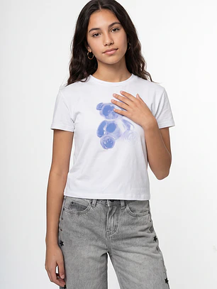 Polera Oso Lola Blanco