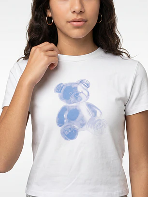 Polera Oso Lola Blanco