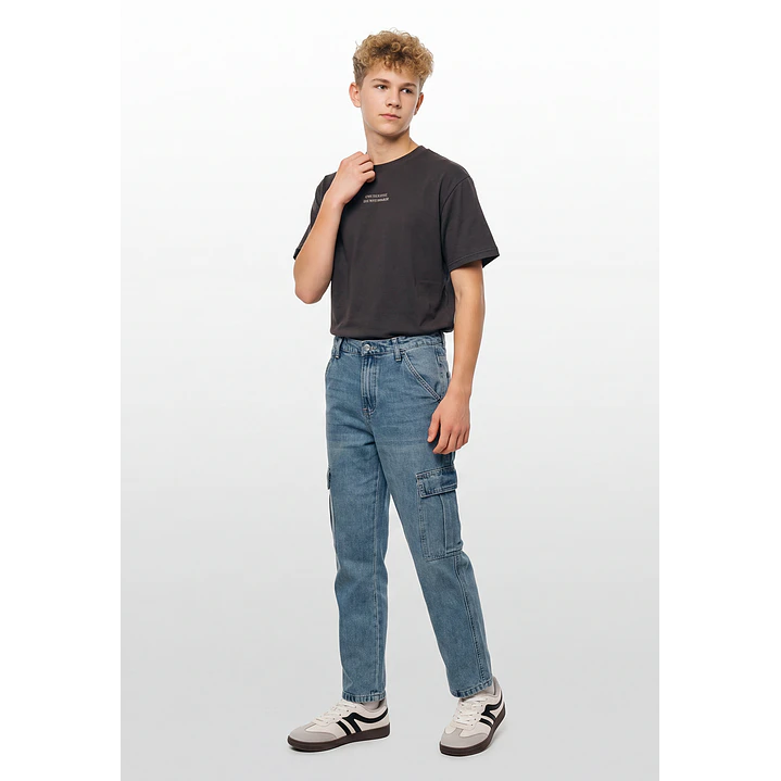 Jeans Procesado Baggy Lolo Azul 4
