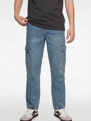Jeans Procesado Baggy Lolo Azul