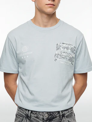 Polera Letras Lolo Gris