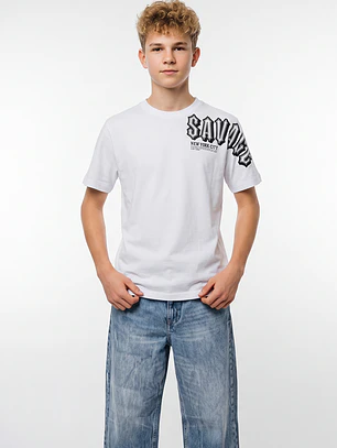 Polera Letras Lolo Blanco