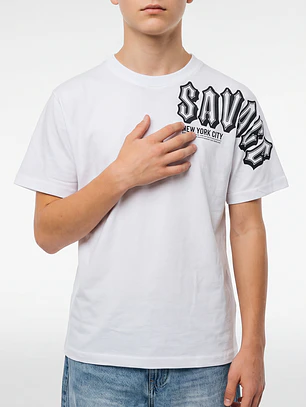 Polera Letras Lolo Blanco