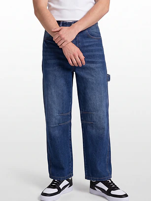 Jeans Bordado Carpintero Lolo Azul