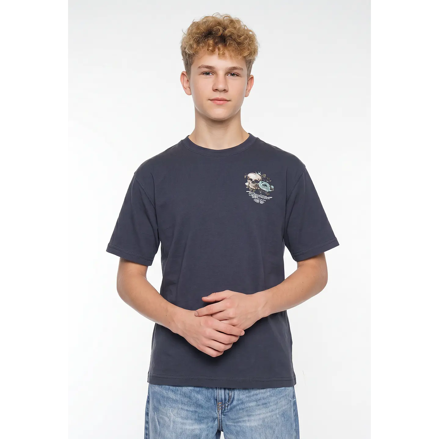 Polera Calavera Lolo Acero 2