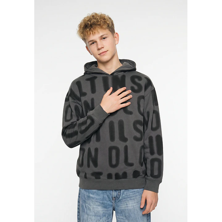 Polerón Letras Lolo Gris 1