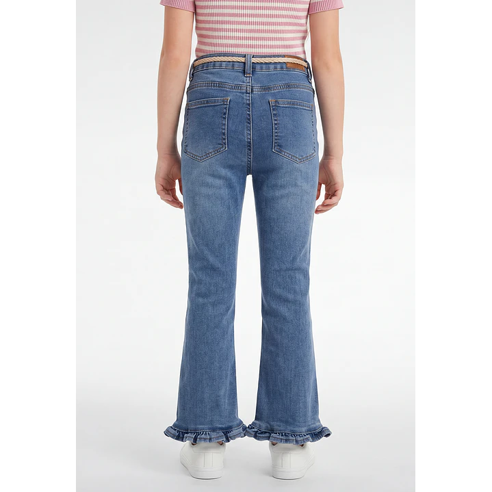 Jeans Con Basta Flare Niña Azul 2