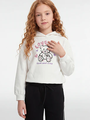 Polerón Oso Niña Crudo