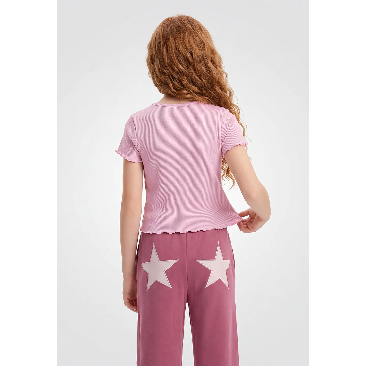 Polera Rib Oso Niña Rosado 3