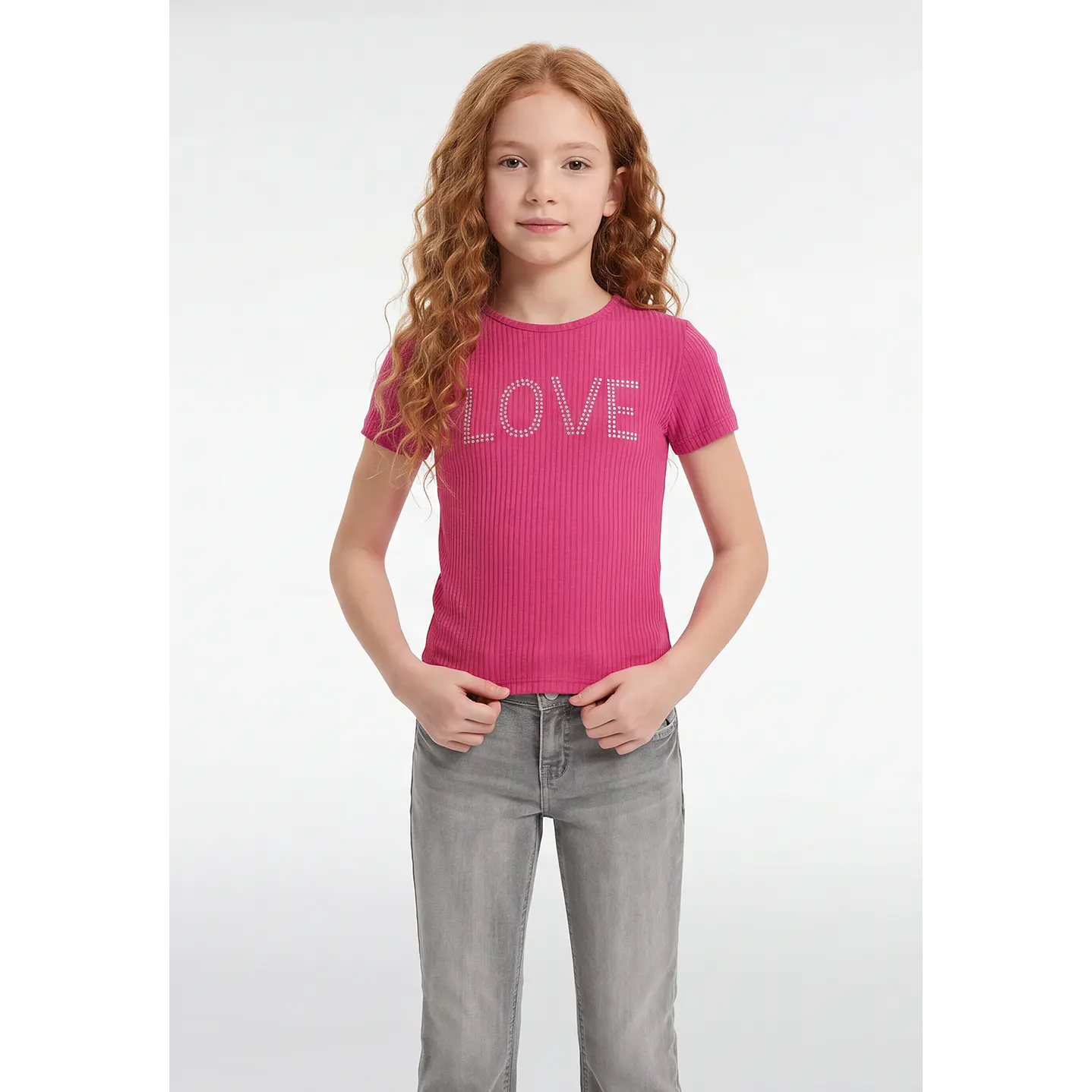 Polera LoveTachas Niña Fucsia 2