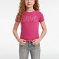 Polera Rib Tachas Niña Fucsia - Miniatura 2