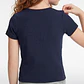 Polera Rib Tachas Niña Azul - Miniatura 3
