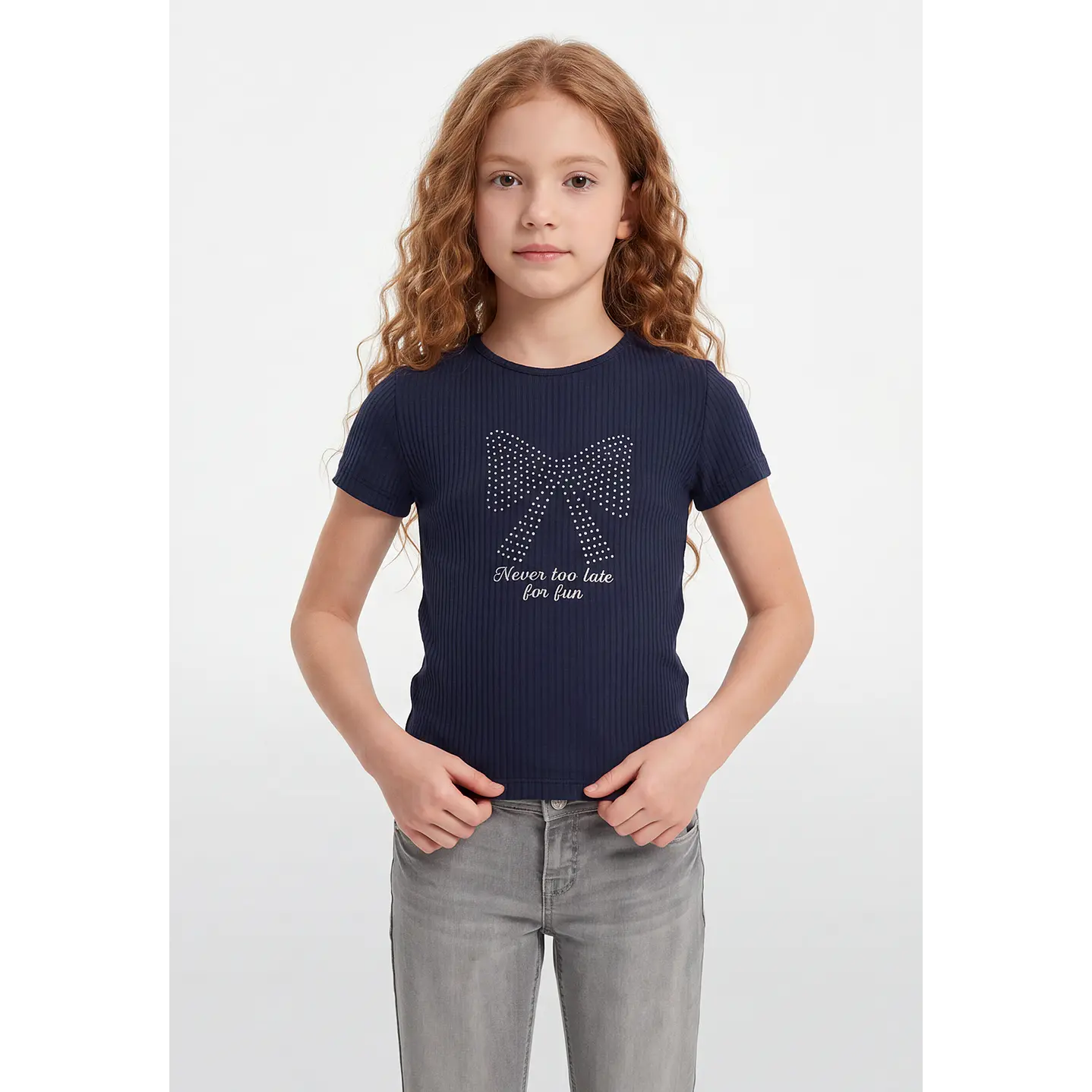 Polera LazoTachas Niña Azul 1
