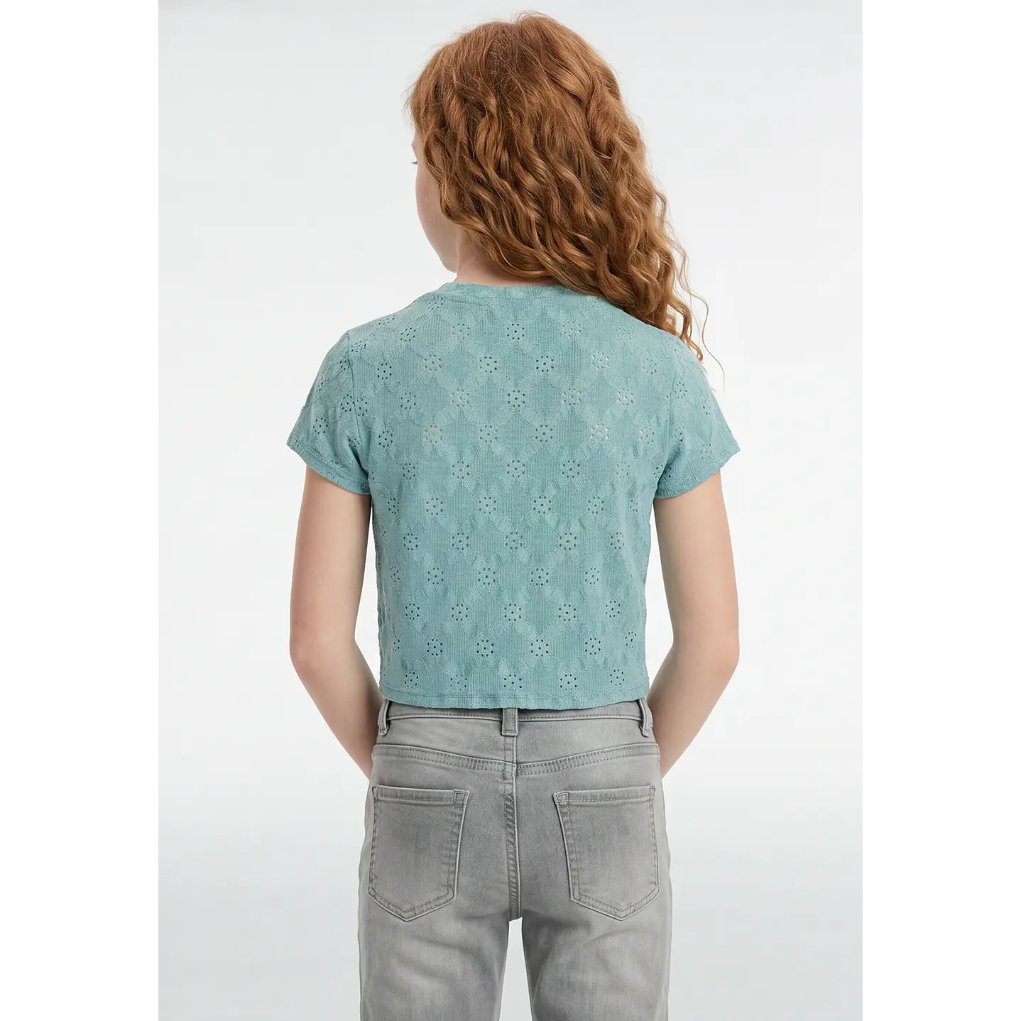 Polera Brodery Nudo Niña Celeste 3