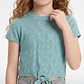 Polera Brodery Nudo Niña Celeste - Miniatura 2