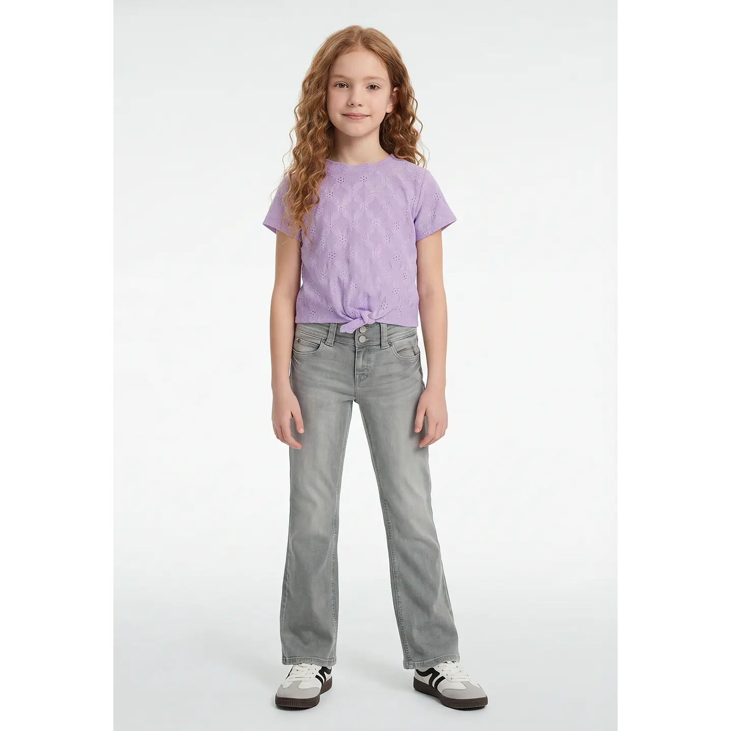 Polera Brodery Nudo Niña Lila 4