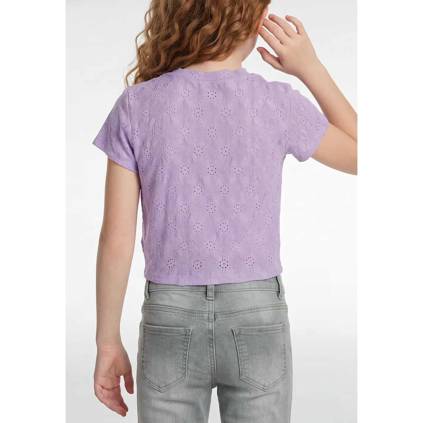 Polera Brodery Nudo Niña Lila 3