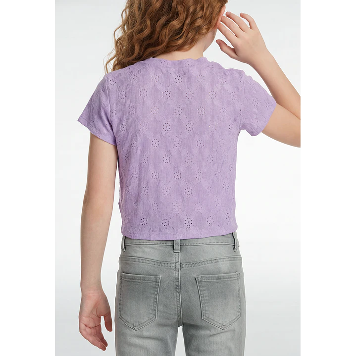 Polera Brodery Nudo Niña Lila 3
