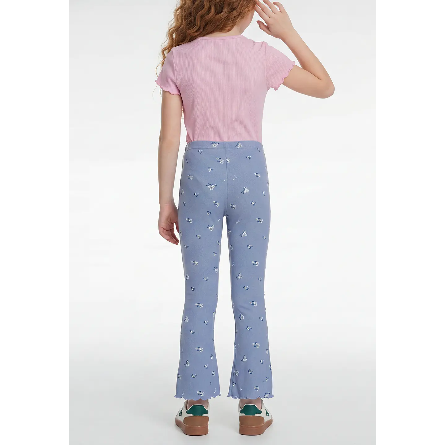 Calza Rib Flare Niña Celeste 2