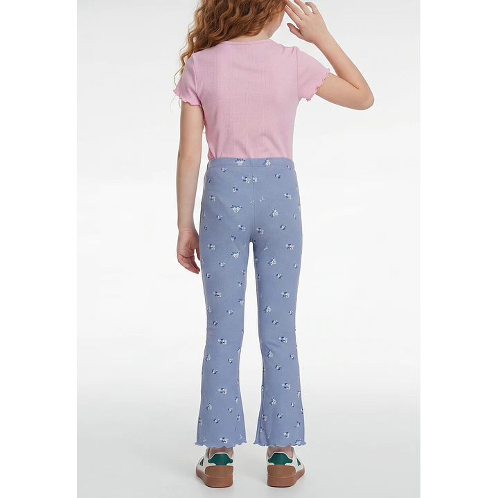 Calza Rib Flare Niña Celeste 2
