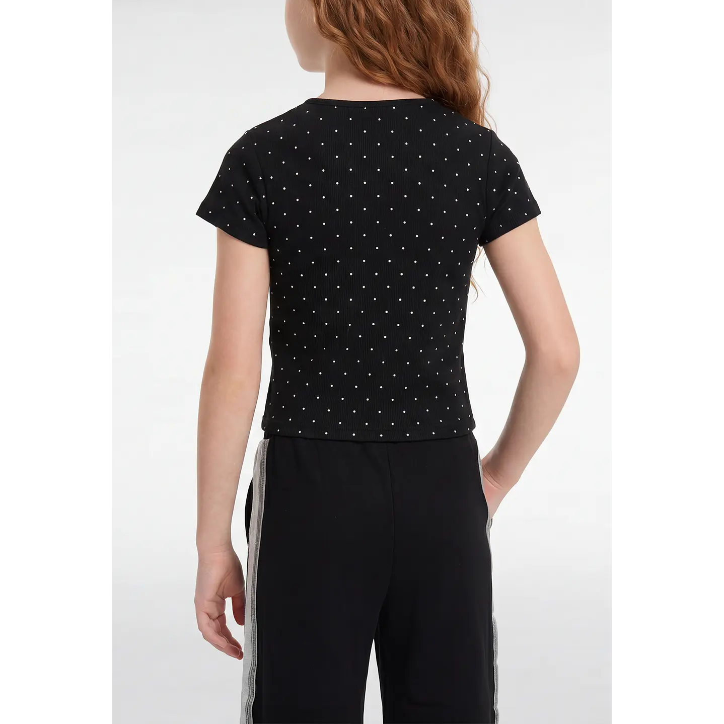Polera Lazos Niña Negro 3