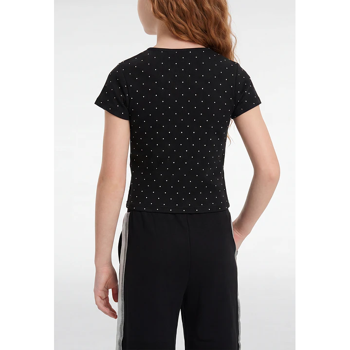 Polera Lazos Niña Negro 3