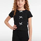 Polera Lazos Niña Negro - Miniatura 1