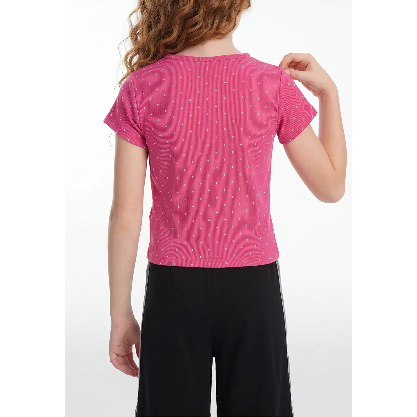 Polera Lazos Niña Fucsia 3