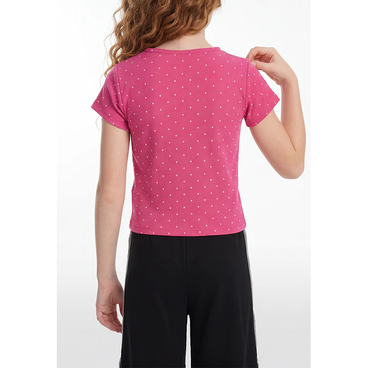 Polera Lazos Niña Fucsia 3