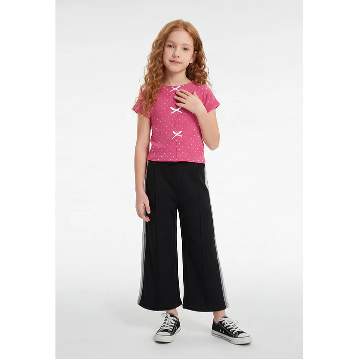 Polera Lazos Niña Fucsia 4