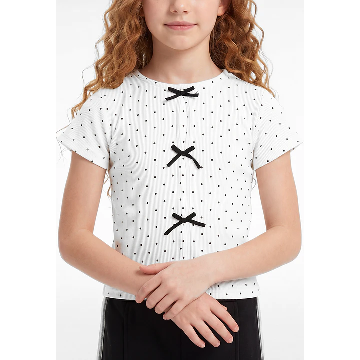 Polera Lazos Niña Crudo 2