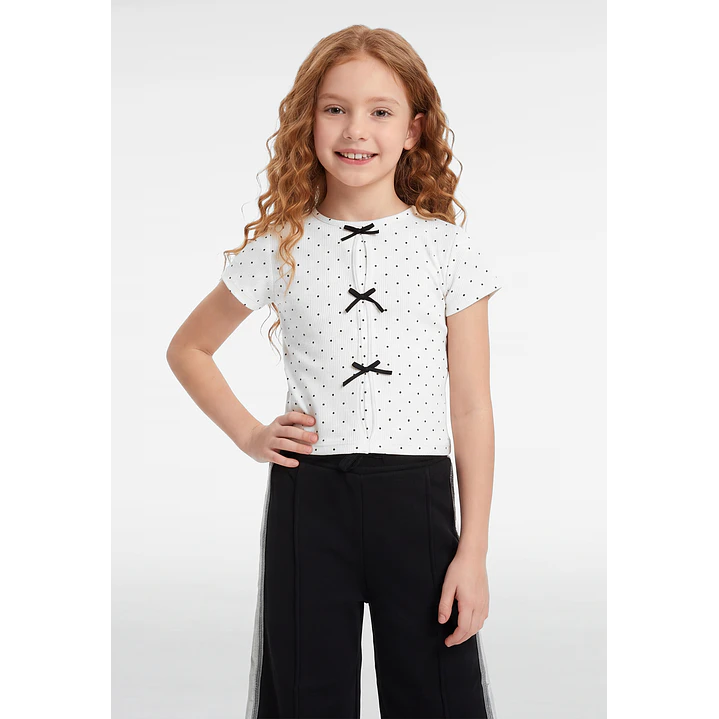 Polera Lazos Niña Crudo 1